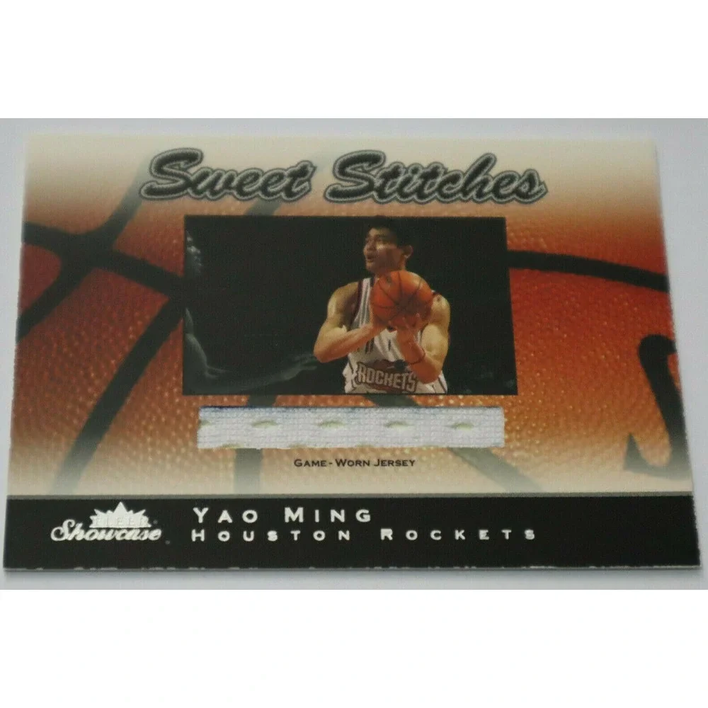 2003-04 FLEER SHOWCASE YAO MING SWEET STITCHES‎ GAME USED JERSEY